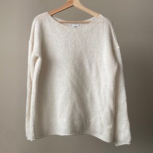 Anine Bing Mohair Wool Blend Chunky Knit Pullover Crewneck Sweater (Size L)